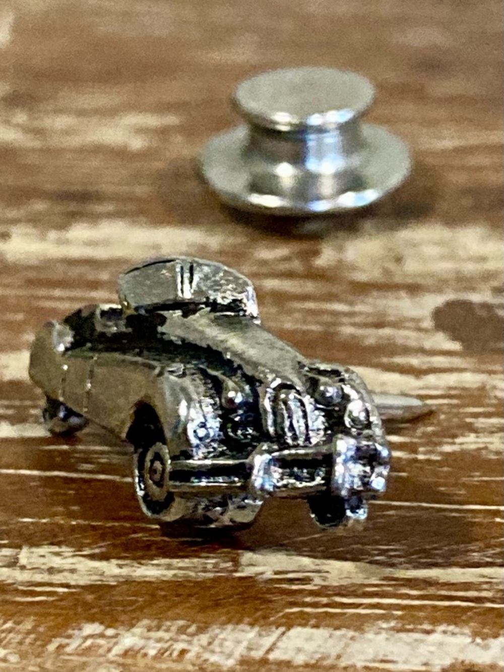 Vintage Silver-Tone Car Lapel Pin - Picture 2 of 15